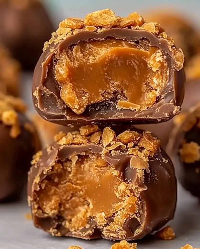 Best No Bake Caramel Crunch Butterfinger Truffles Recipe