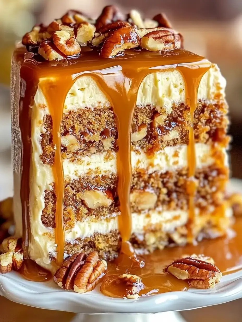 Caramel Pecan Carrot Heaven Cake