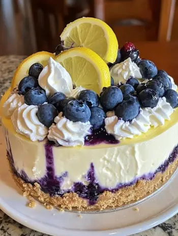 Classic Lemon Blueberry Cheesecake 1