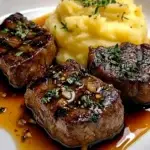 Garlic Butter Steak Bites and Mash