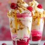 Golden Raspberry Cheesecake Milkshake Delights