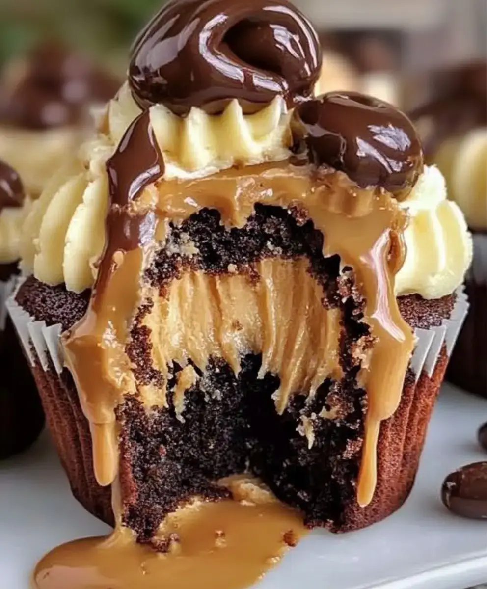 Gooey Peanut Butter Lava Cupcakes Recipe