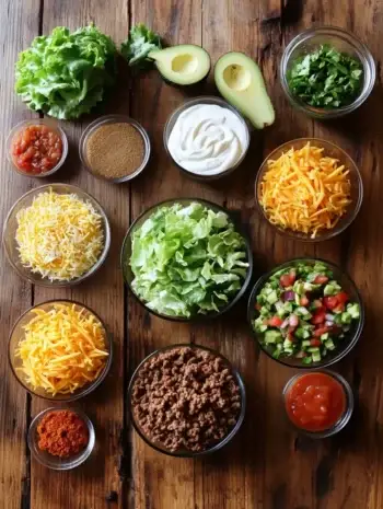 Ground Beef & Rice Burrito Bowls  ingredients