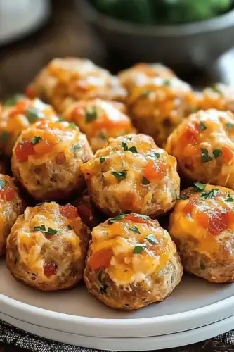 Rotel Cream Cheese Sausage Balls 1