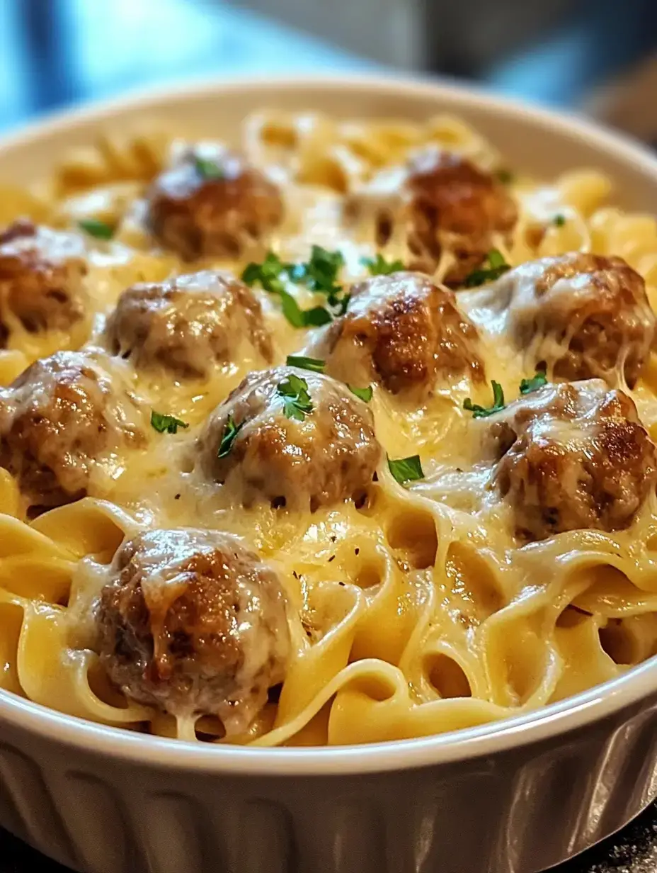 Swedish Meatball Noodle Bake