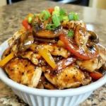 Black Pepper Chicken Stir Fry with Mushrooms recipe