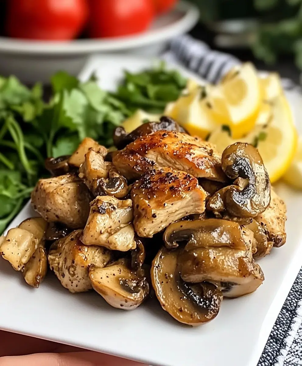 Black Pepper Chicken Stir Fry with Mushrooms