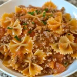 Bowtie Pasta with Ground Beef