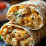 Cheesy Garlic Chicken Wraps Recipe