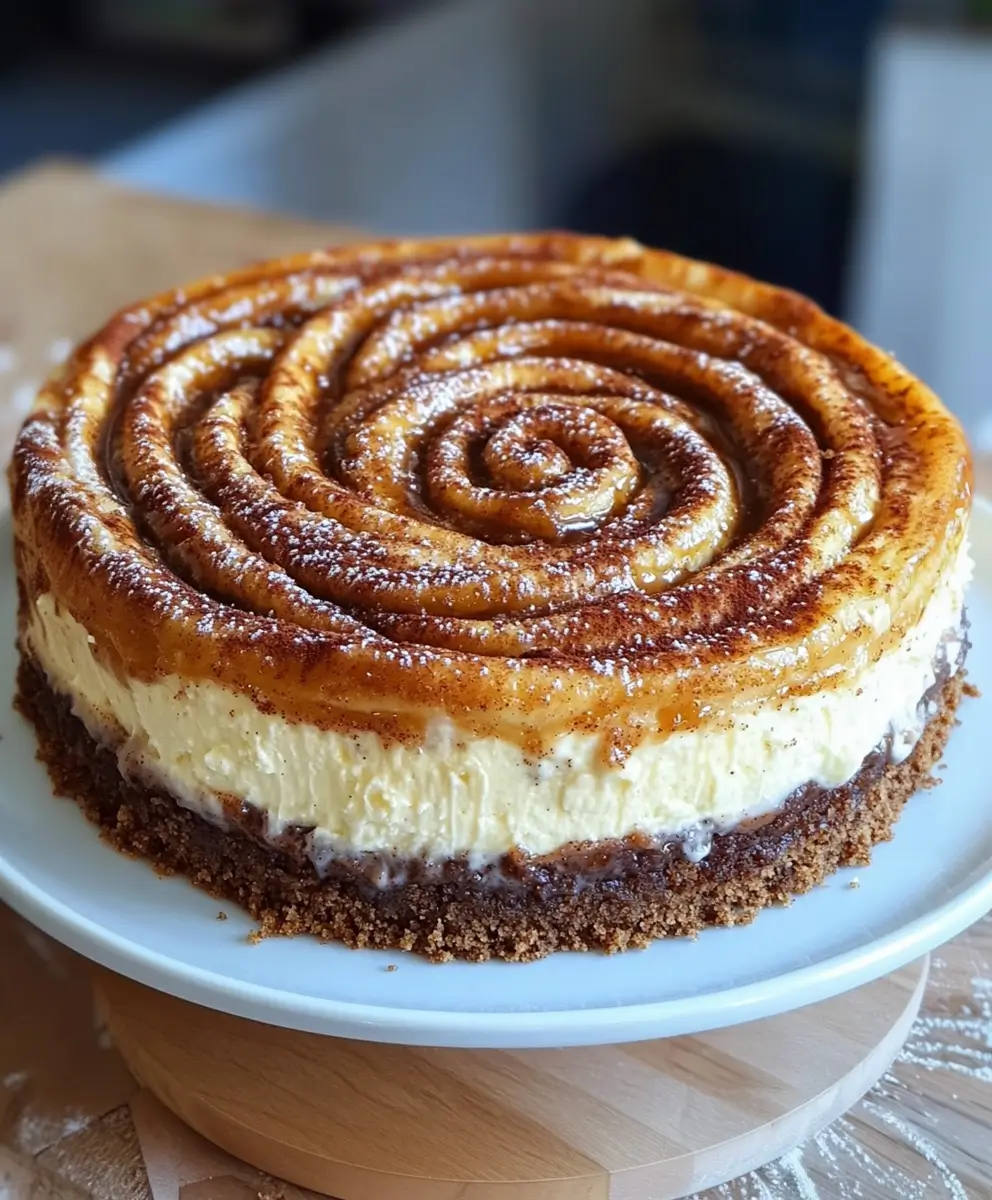 Cinnamon Roll Honeybun Cheesecake recipe