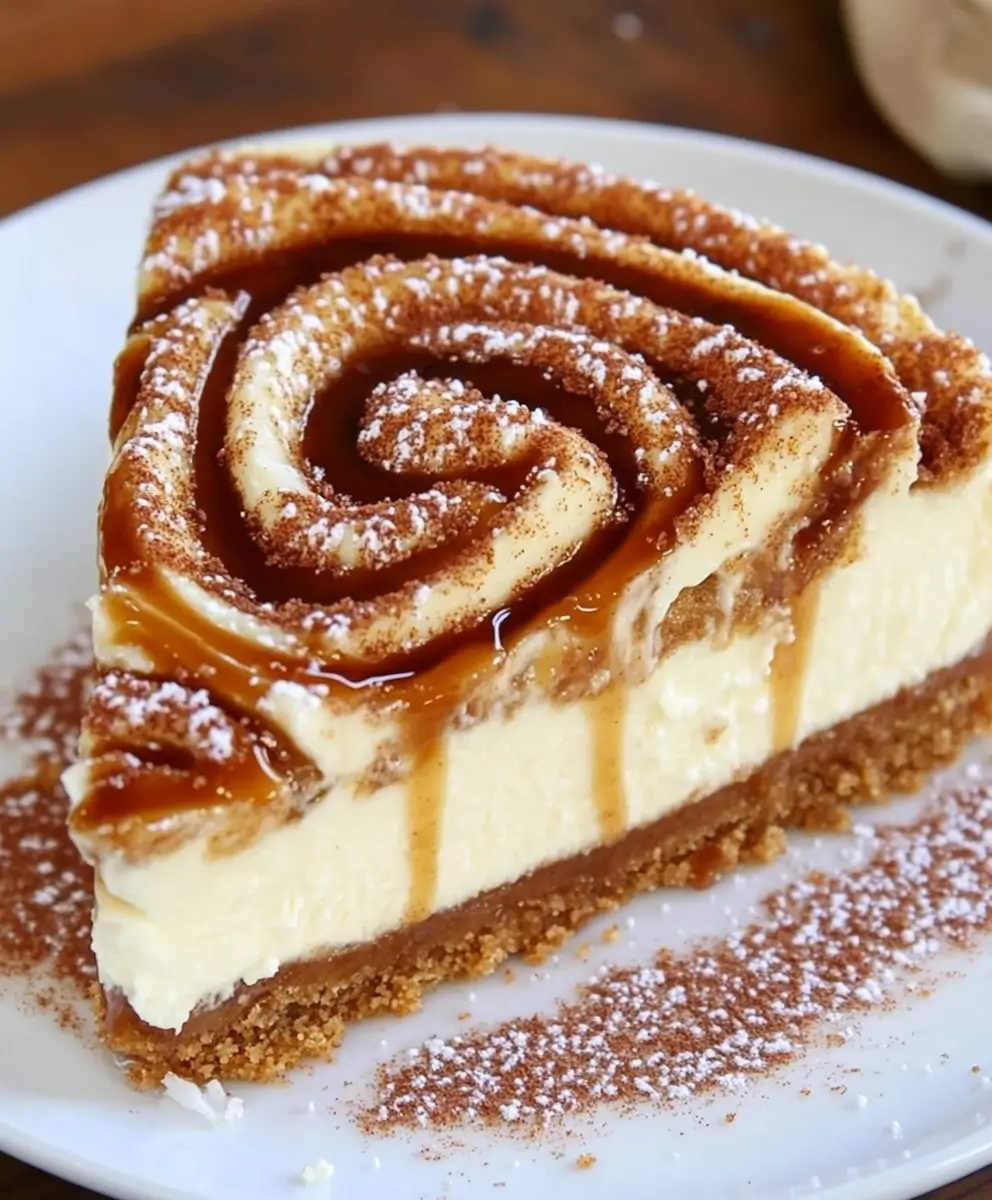 Cinnamon Roll Honeybun Cheesecake