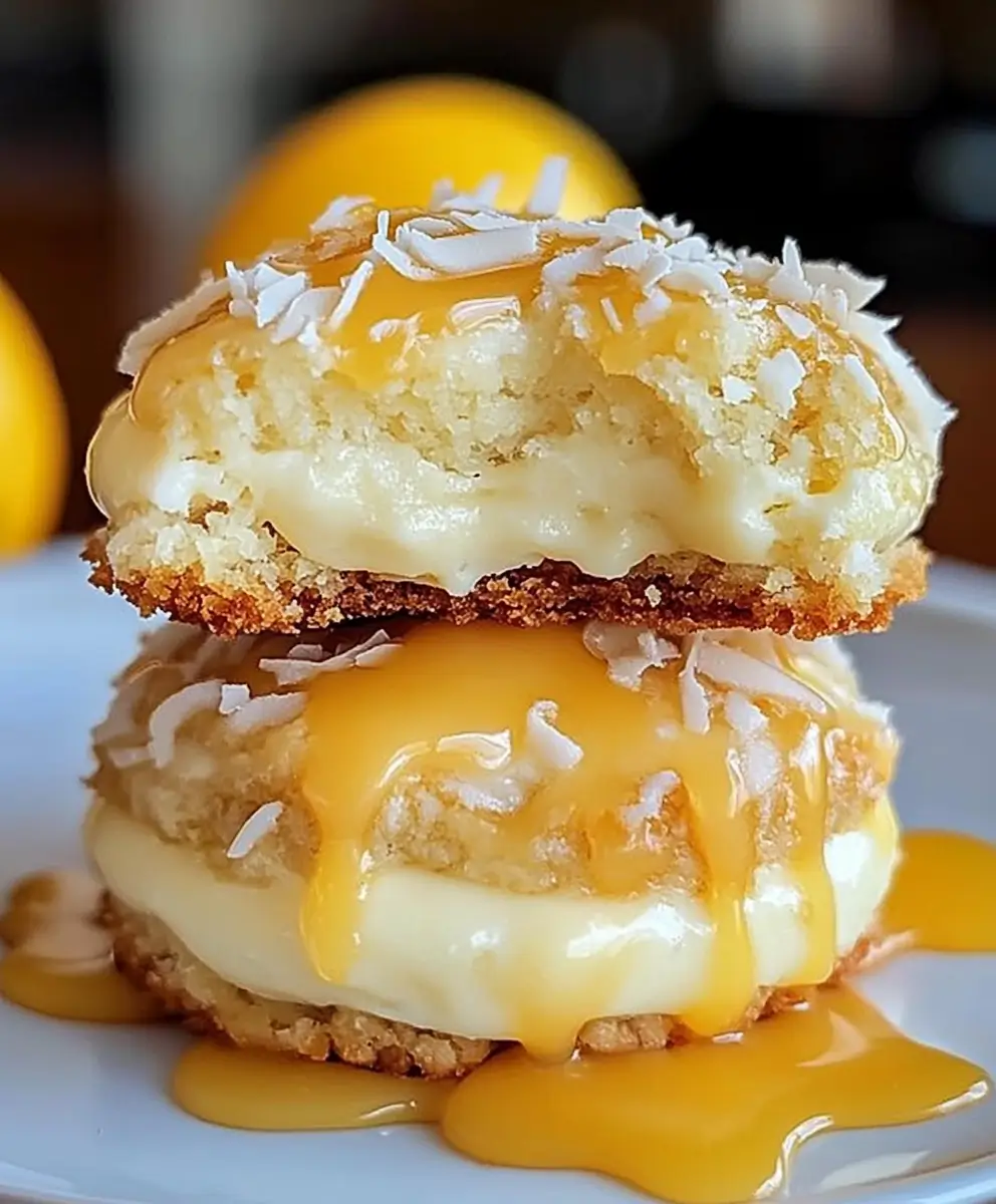 Lemon Coconut Cheesecake Cookies