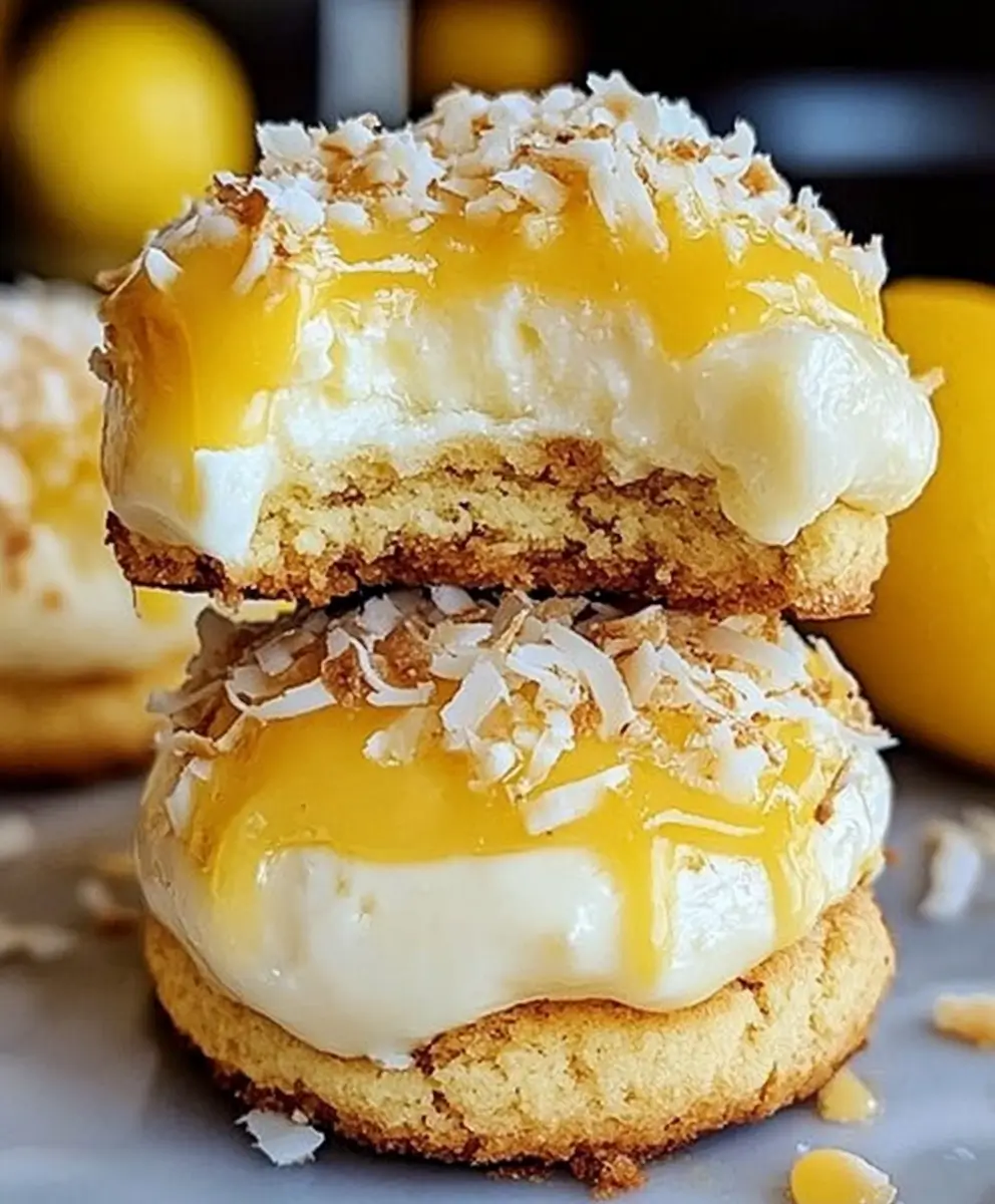 Lemon Coconut Cheesecake Cookies recipe