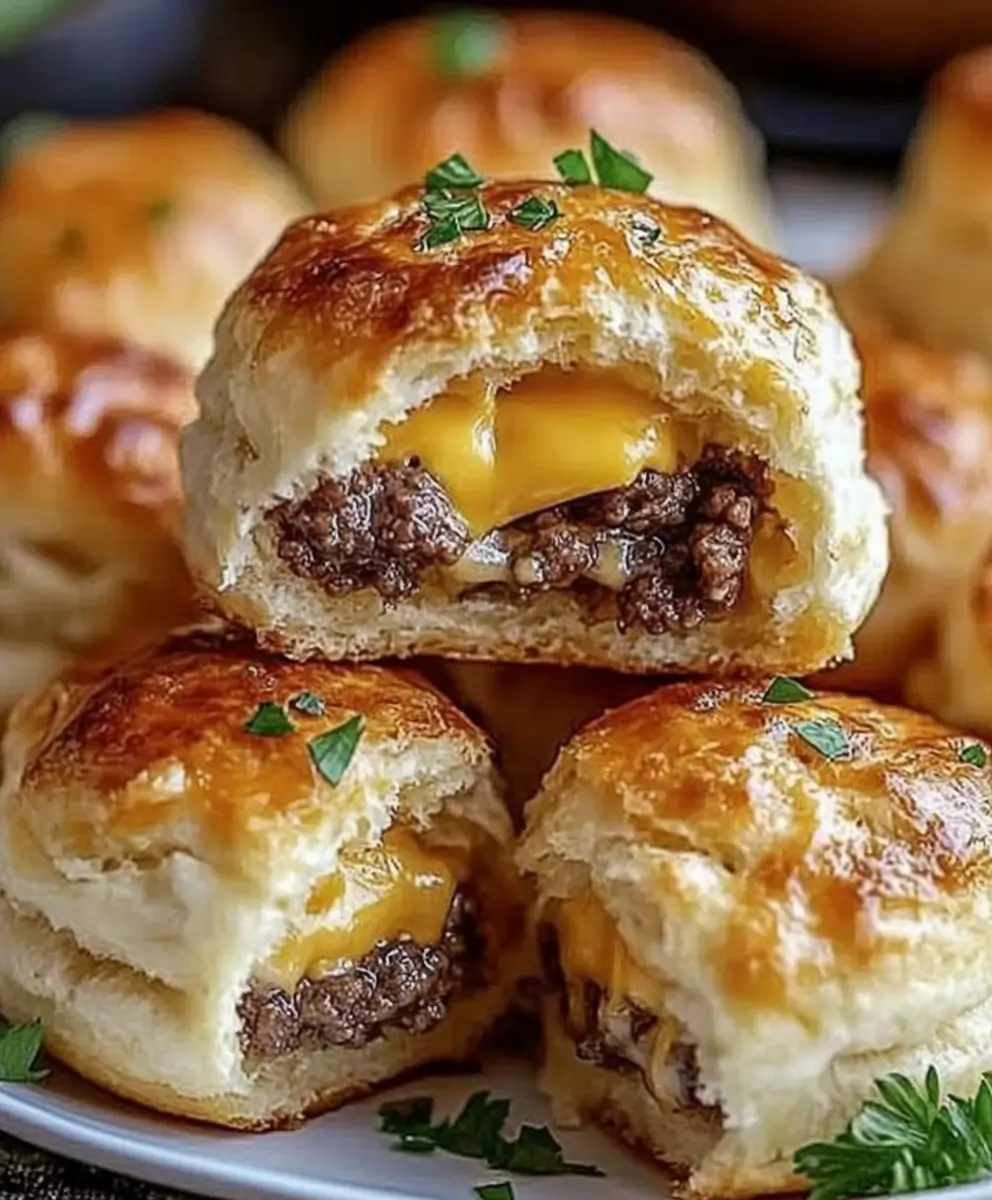 Garlic Parmesan Cheeseburger Bombs