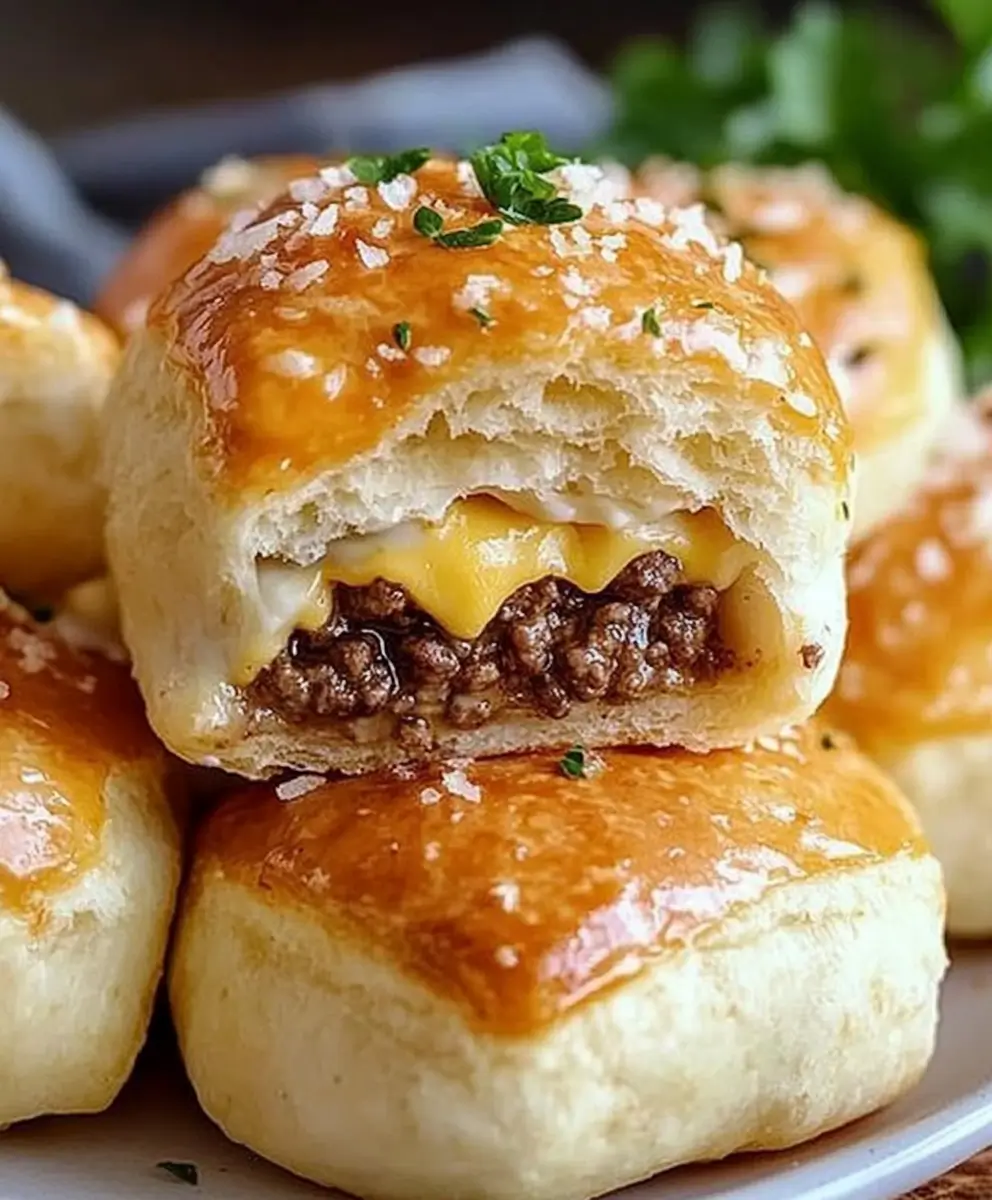 Garlic Parmesan Cheeseburger Bombs