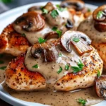 Creamy Mushroom Pepper Chicken