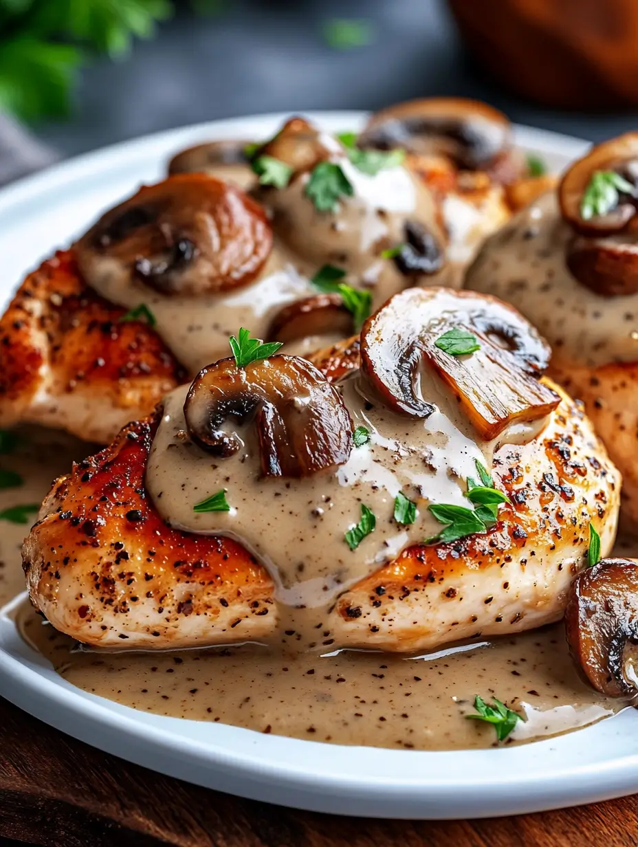 Creamy Mushroom Pepper Chicken