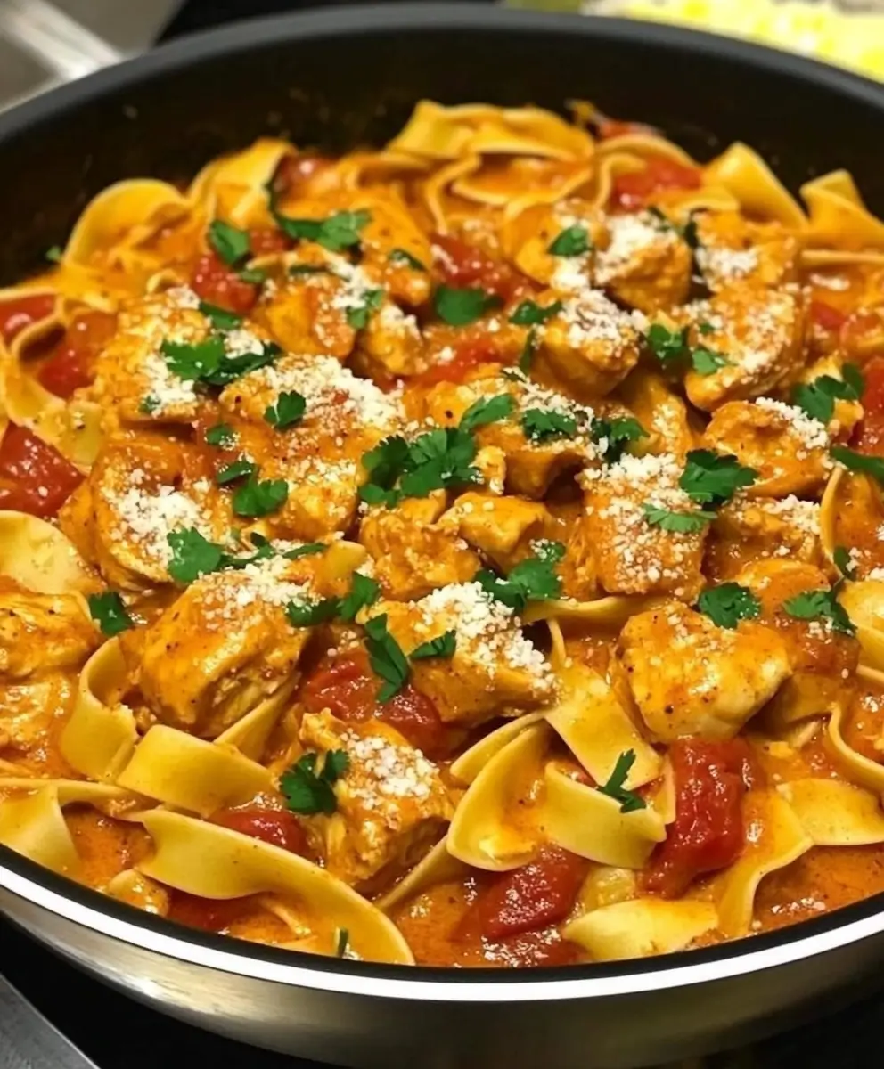 One Pot Butter Chicken and Noodle Bake