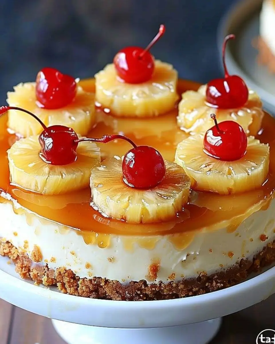 Pineapple Upside-Down Cheesecake