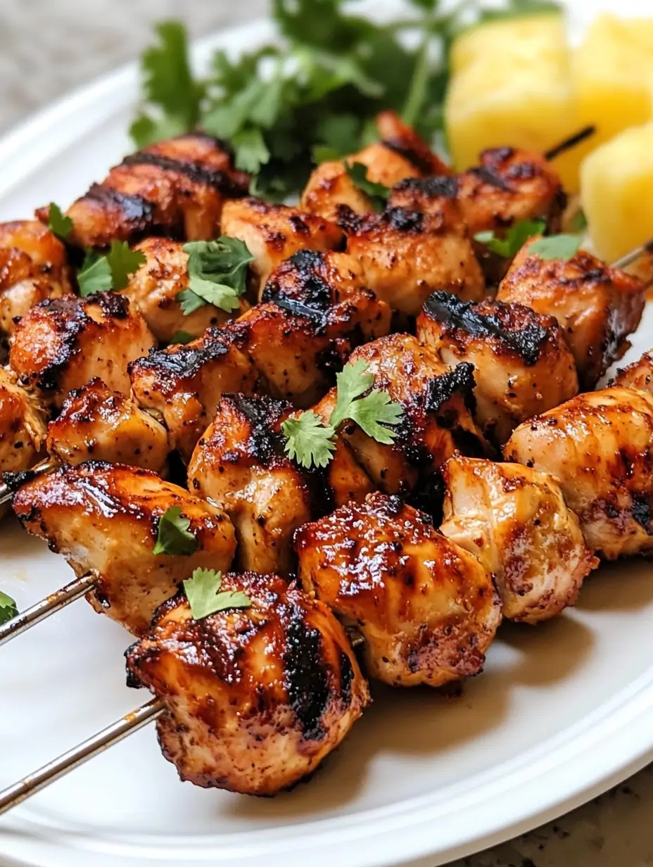 how to make Spicy Pineapple and Ginger Chicken Skewers