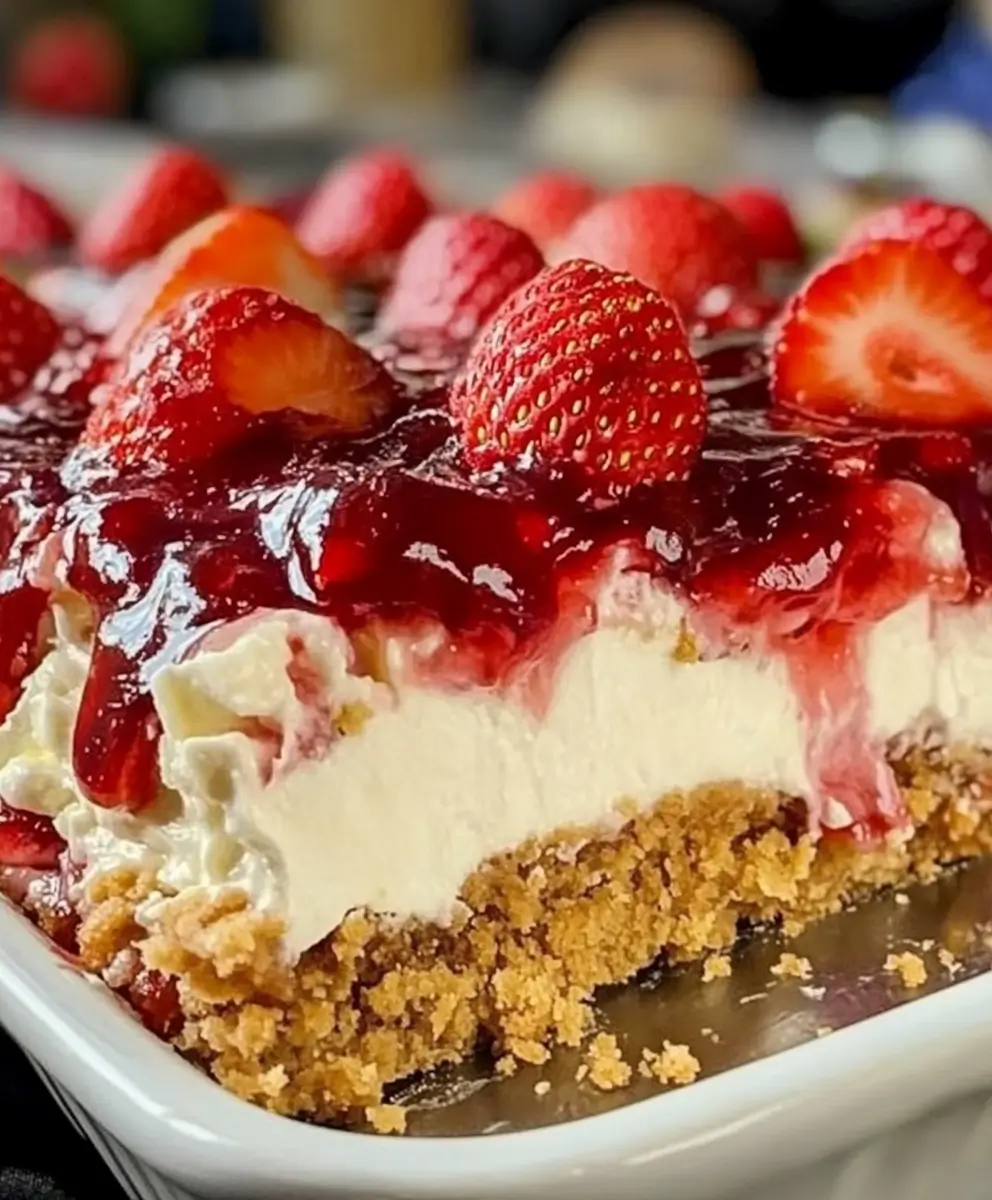 Quick Strawberry Cheesecake Dump Cake