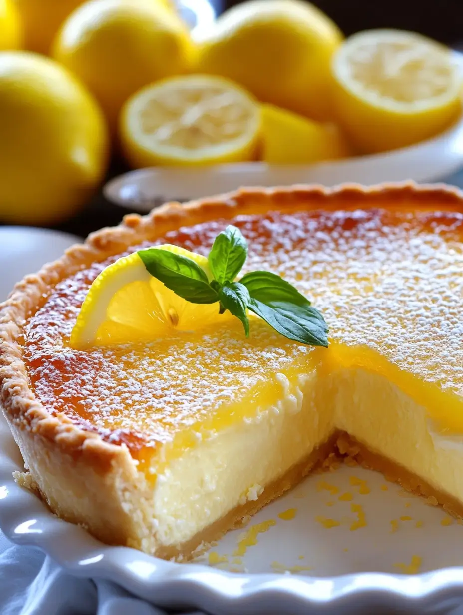 Lemon Impossible Pie Without Coconut