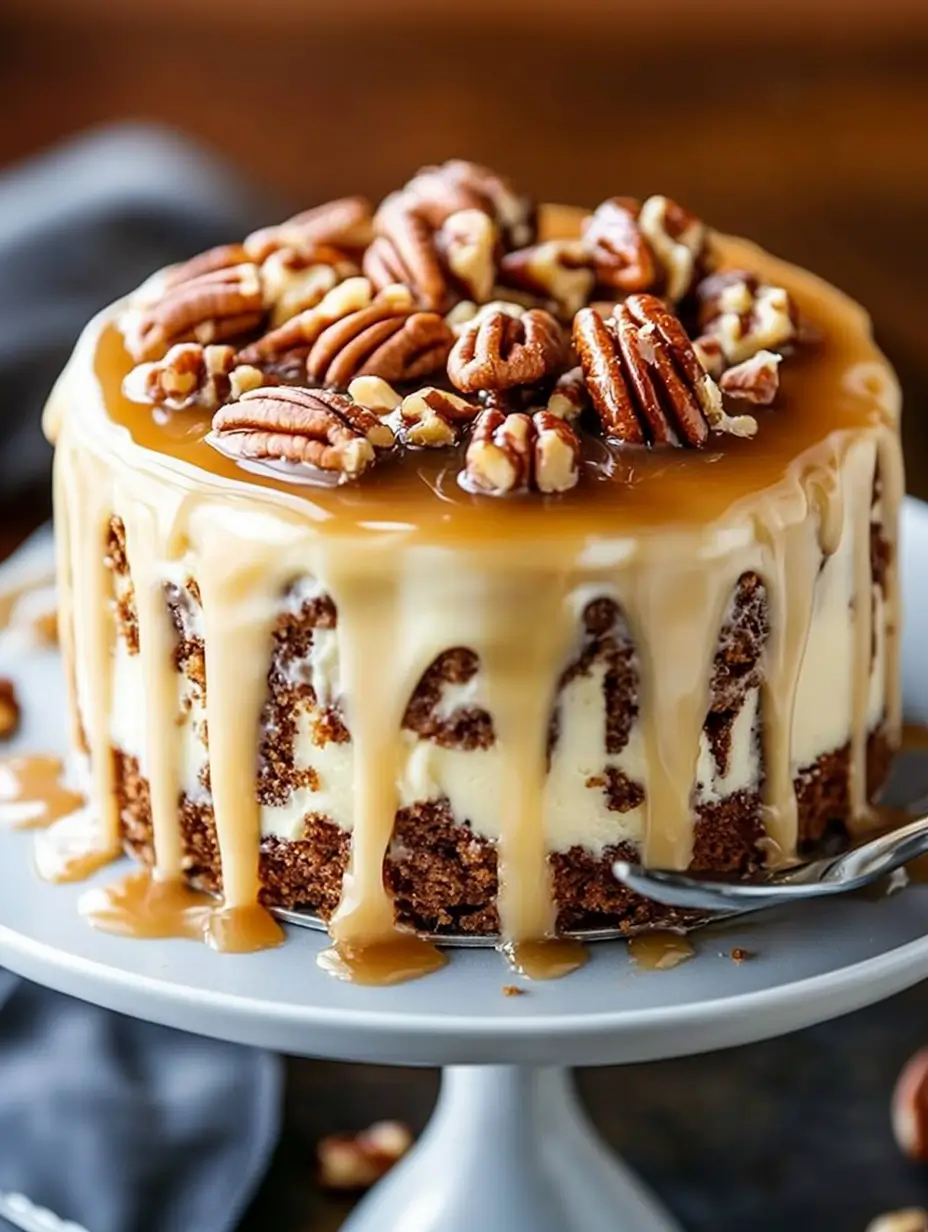 Butter Pecan Praline Poke Cake recipe