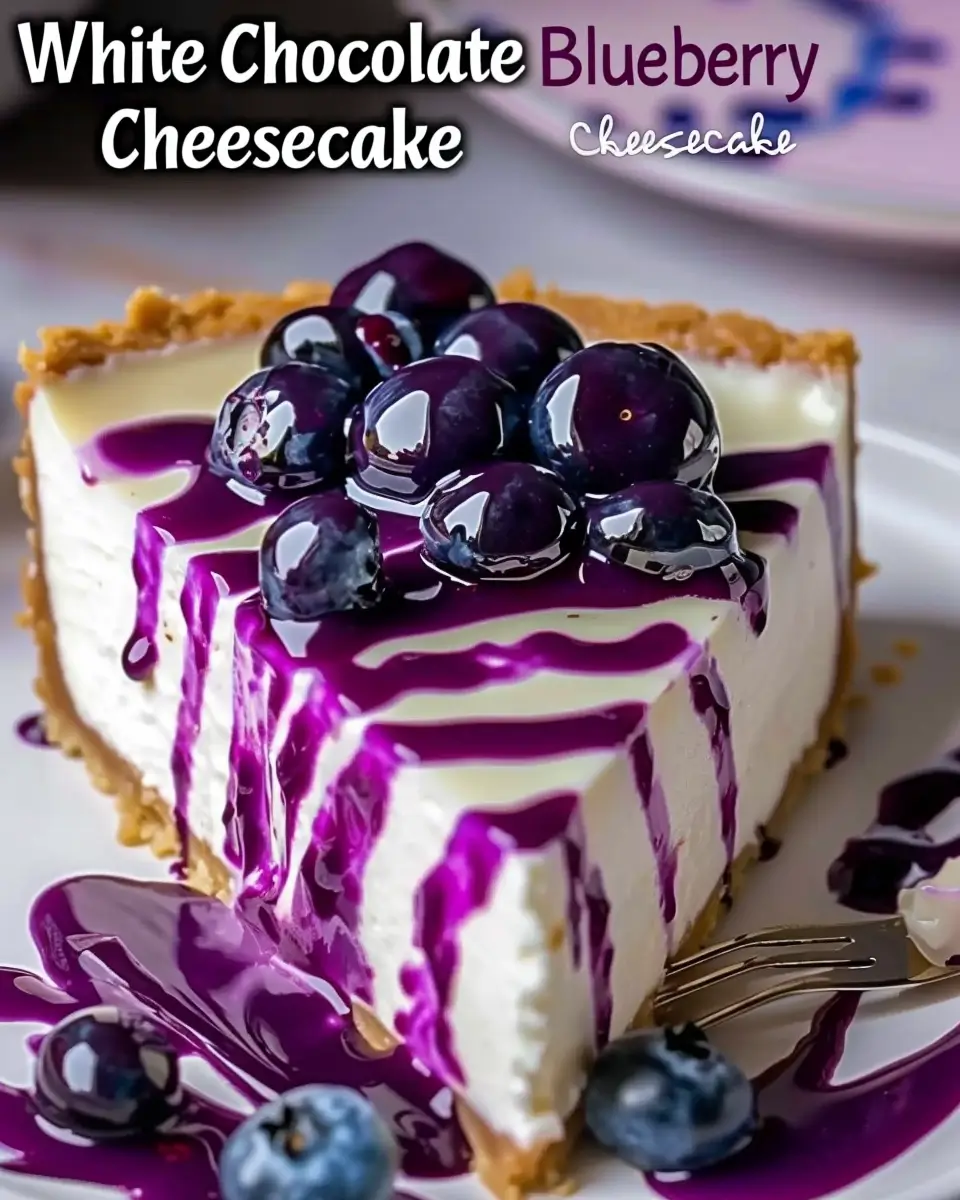 White Chocolate Blueberry Cheesecake recipe