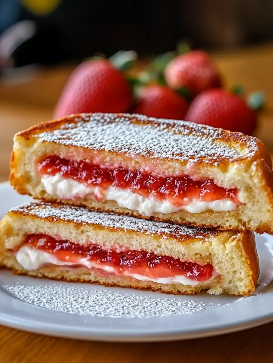 Fried Strawberry Cheesecake Sandwiches