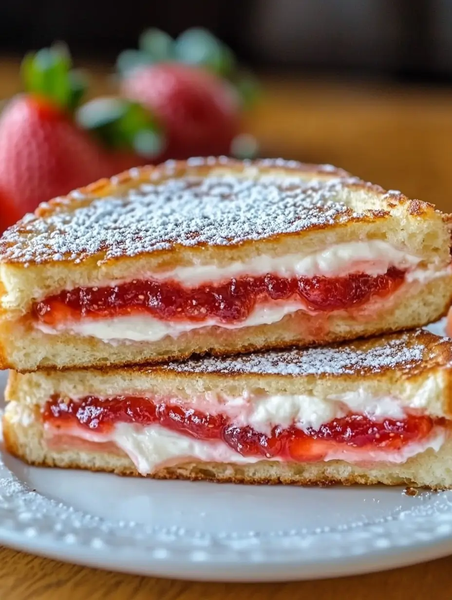 how to make Fried Strawberry Cheesecake Sandwiches