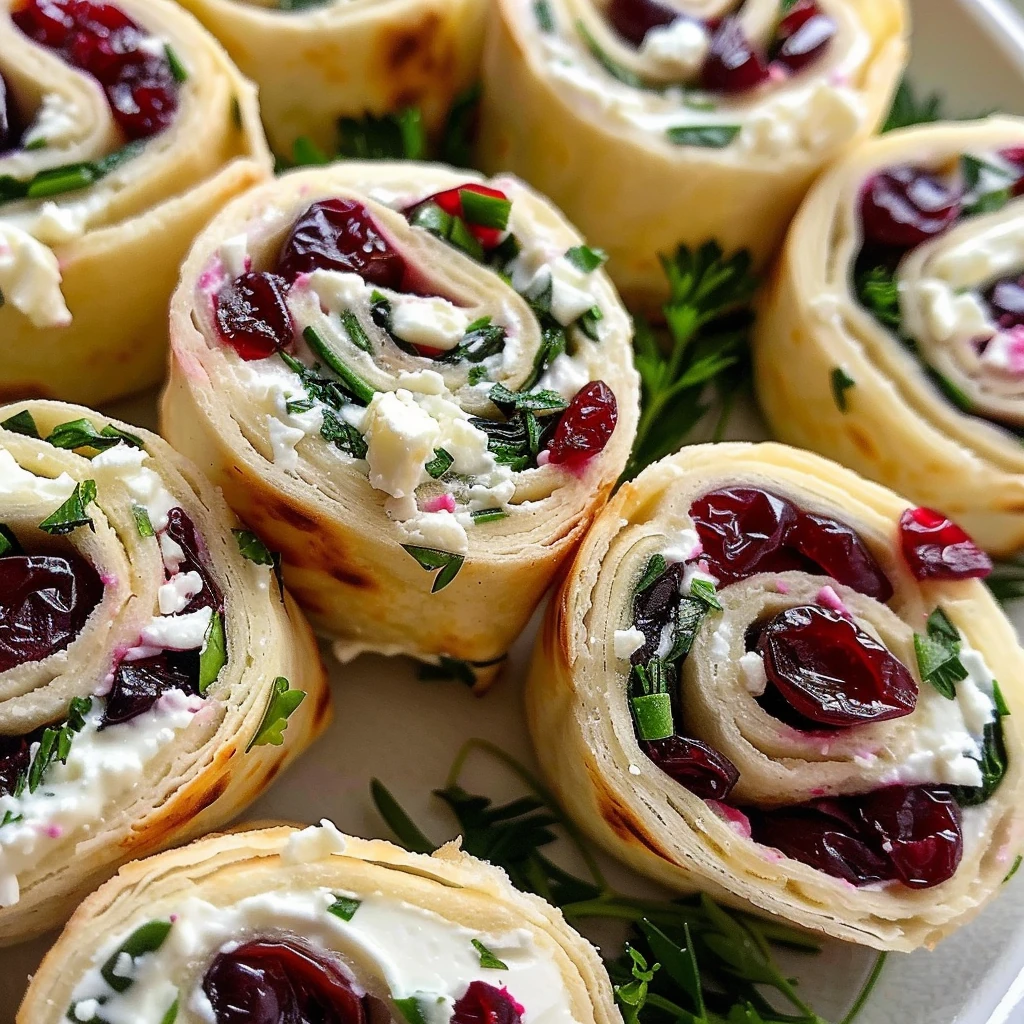 How to Make Cranberry Feta Pinwheels with Cream Cheese