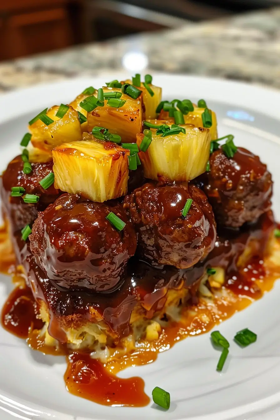 Crockpot Hawaiian Meatballs