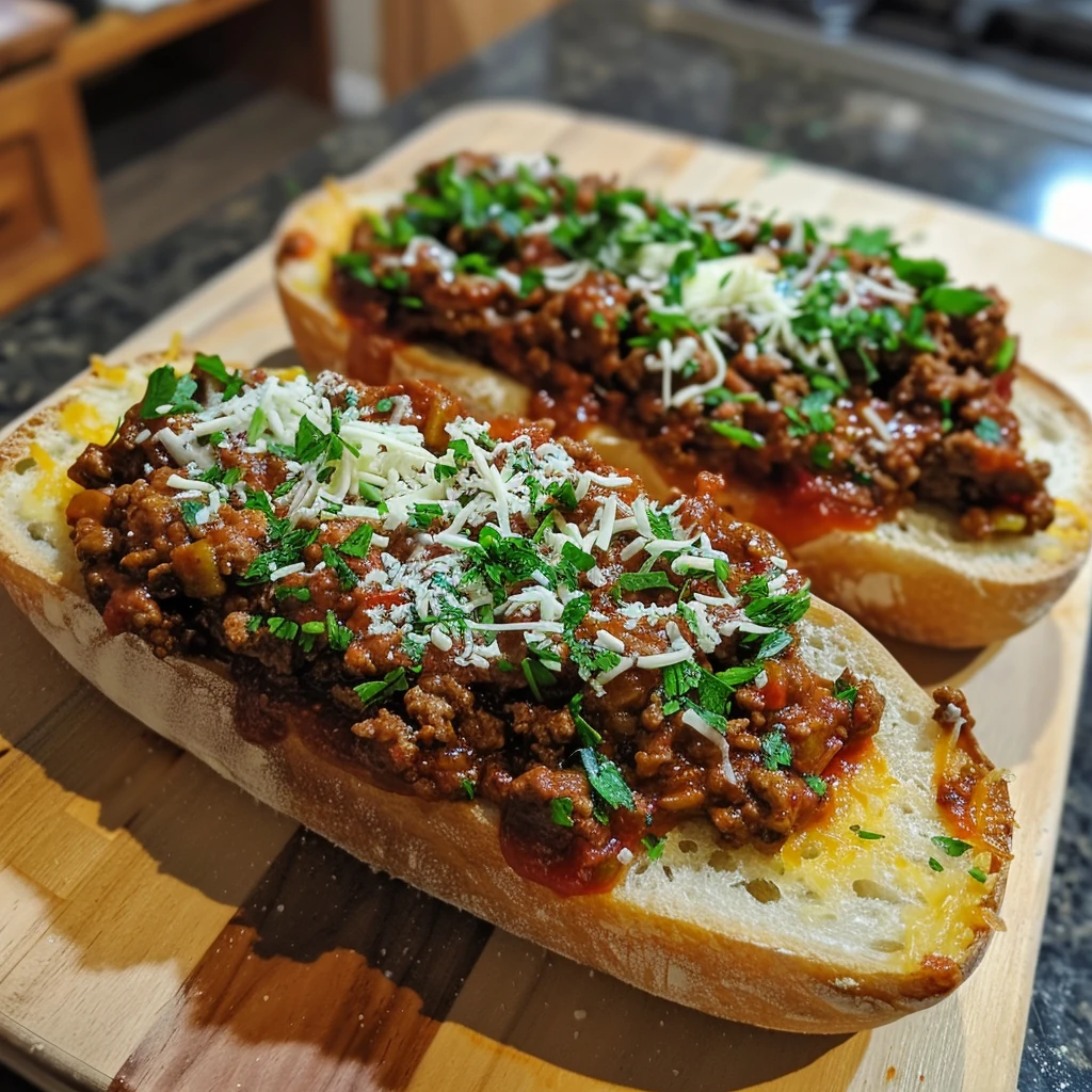 How to Make Sloppy Joe Garlic Bread