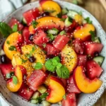 How to Make 5-Min Summer Peach Watermelon Salad
