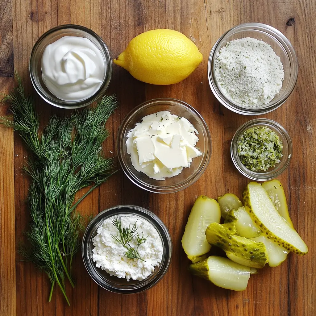 Ingredients for Fried Pickle Dip