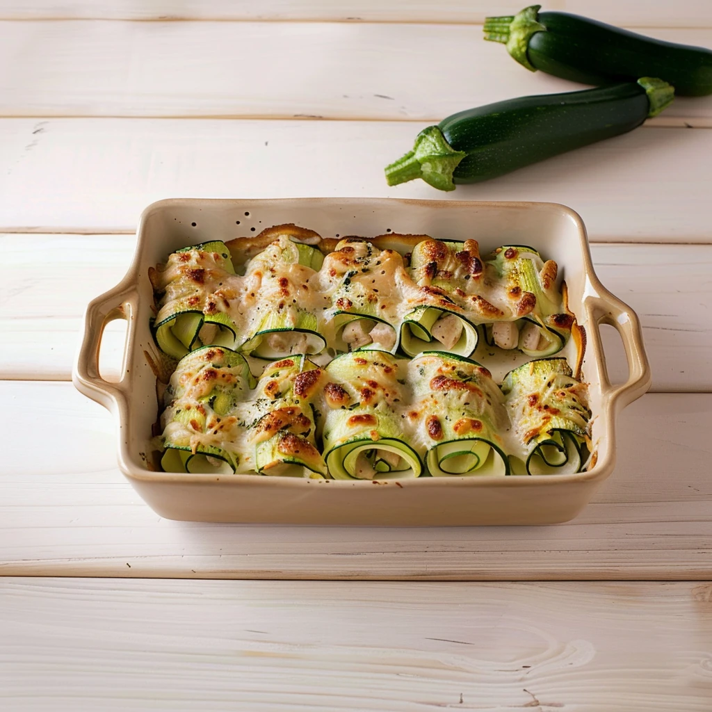 How to Make Chicken Alfredo Zucchini Roll-Ups