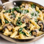 How to Make Creamy Parmesan Spinach Mushroom Pasta