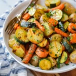 How to Make Garlic Herb Roasted Potatoes Carrots and Zucchini