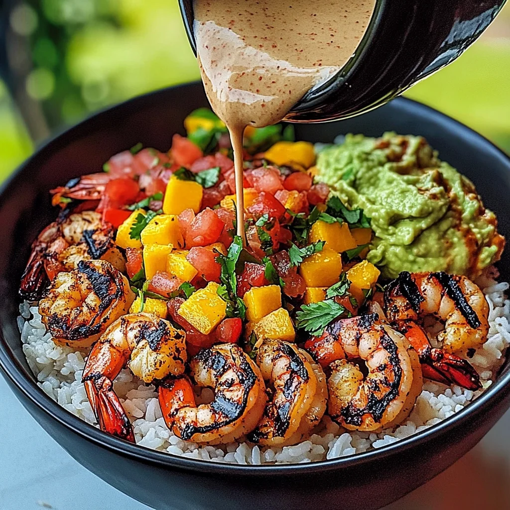How to Make Shrimp and Avocado Bowls with Mango Salsa and Lime-Chili Sauce