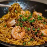 How to Make Spicy Garlic Shrimp & Beef Noodles