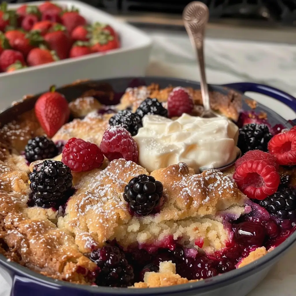 how to make Mixed Berry Cobbler