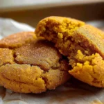 Golden, soft-baked Amazing Pumpkin Snickerdoodle Cookies with a sparkling cinnamon-sugar crust, cracked tops, and vibrant orange hue on a parchment-lined tray.